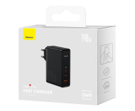 Baseus Ładowarka sieciowa GaN5 Pro 2xUSB-C + USB, 140W (czarna) - 1140074 - zdjęcie 3
